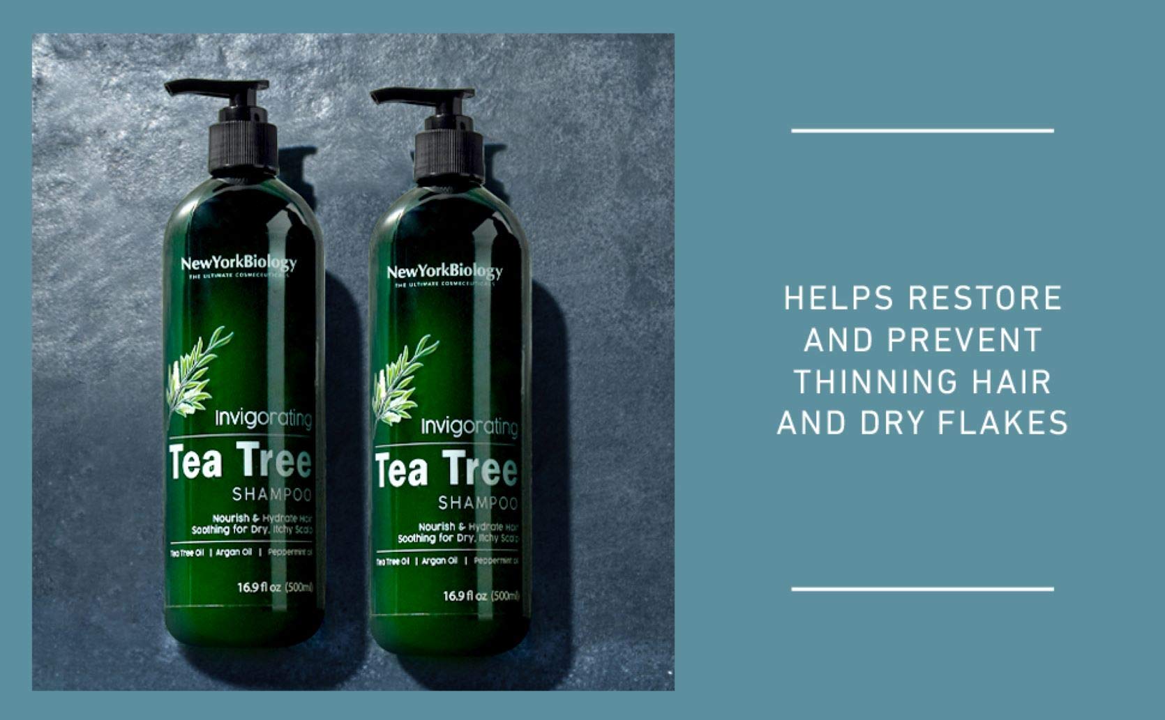 NEW YORK BIOLOGY champú árbol de té: cabello más firme y saludable