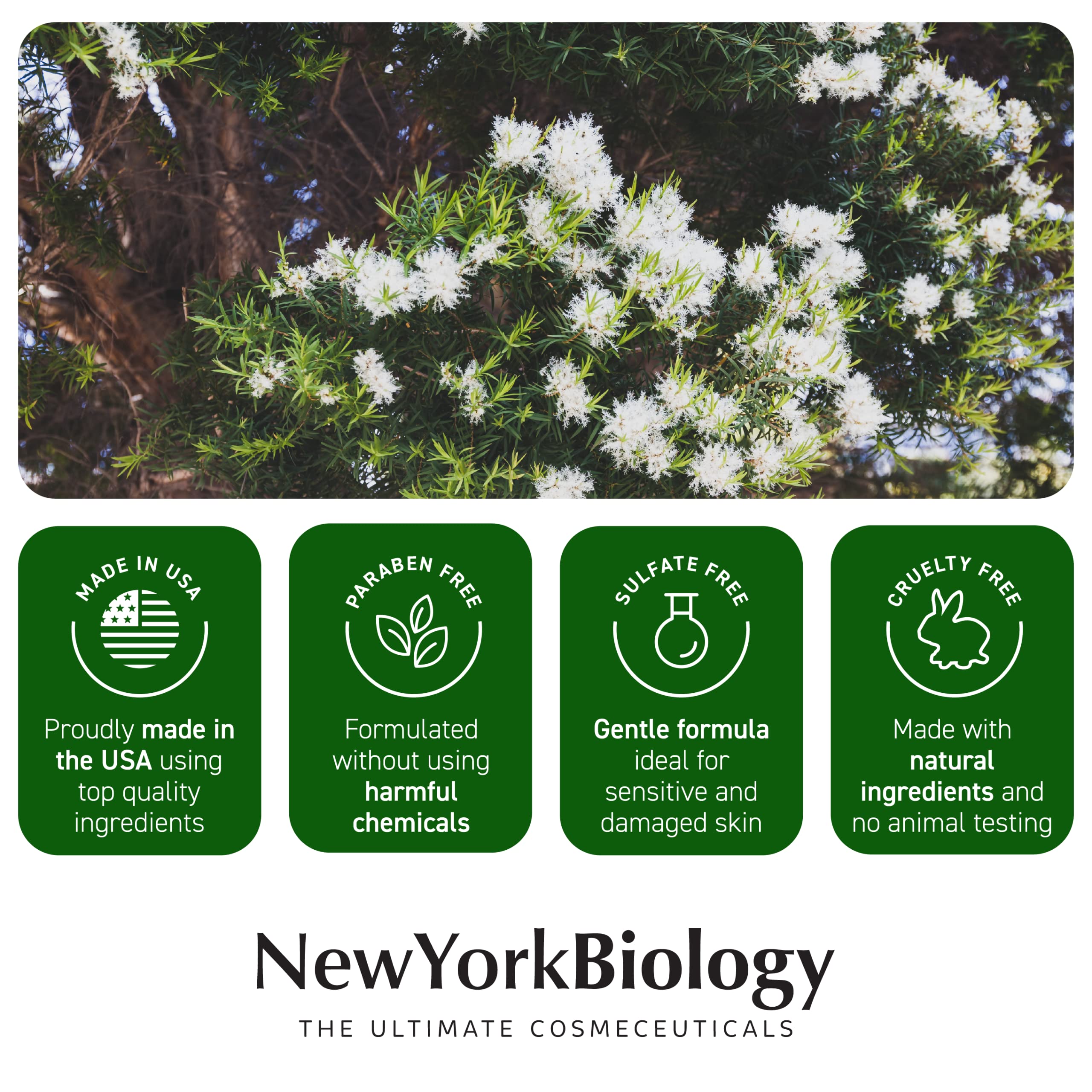 New York Biology Crema para pies, fabricada en EE. UU. y libre de crueldad.