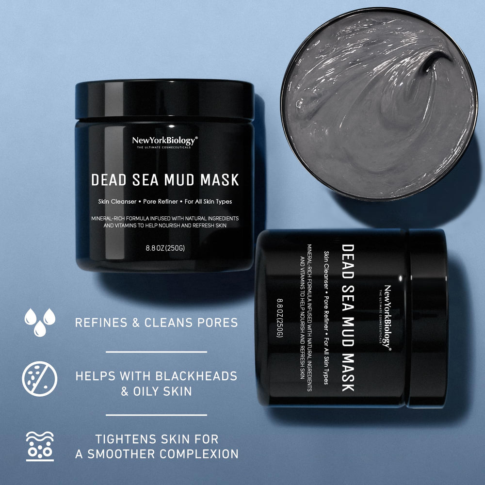 NEW YORK BIOLOGY Mascarilla Barro Mar Muerto libre de alcohol.