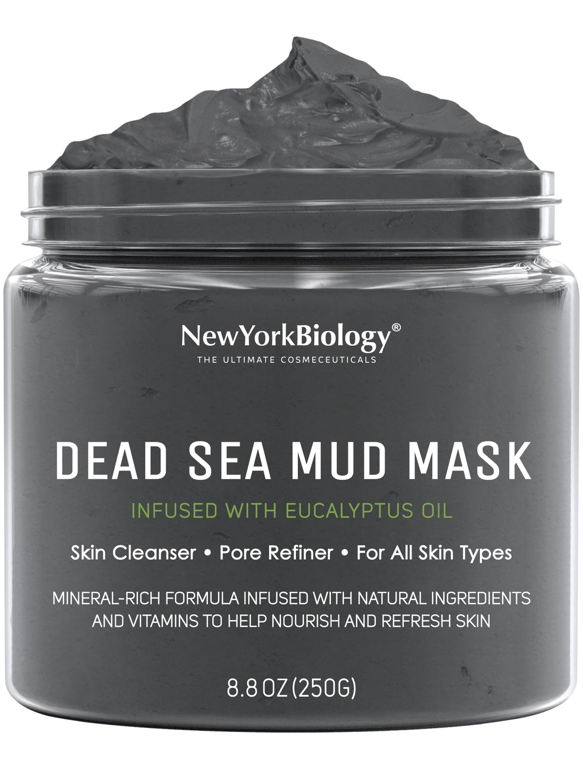 New York Biology Mascarilla lodo Mar Muerto rostro: purifica poros y suaviza la piel.