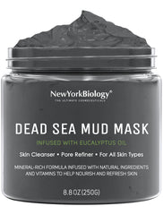 New York Biology Mascarilla lodo Mar Muerto rostro: purifica poros y suaviza la piel.