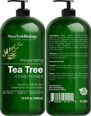 NEW YORK BIOLOGY Set champú y acondicionador, árbol de té, cuidado diario.