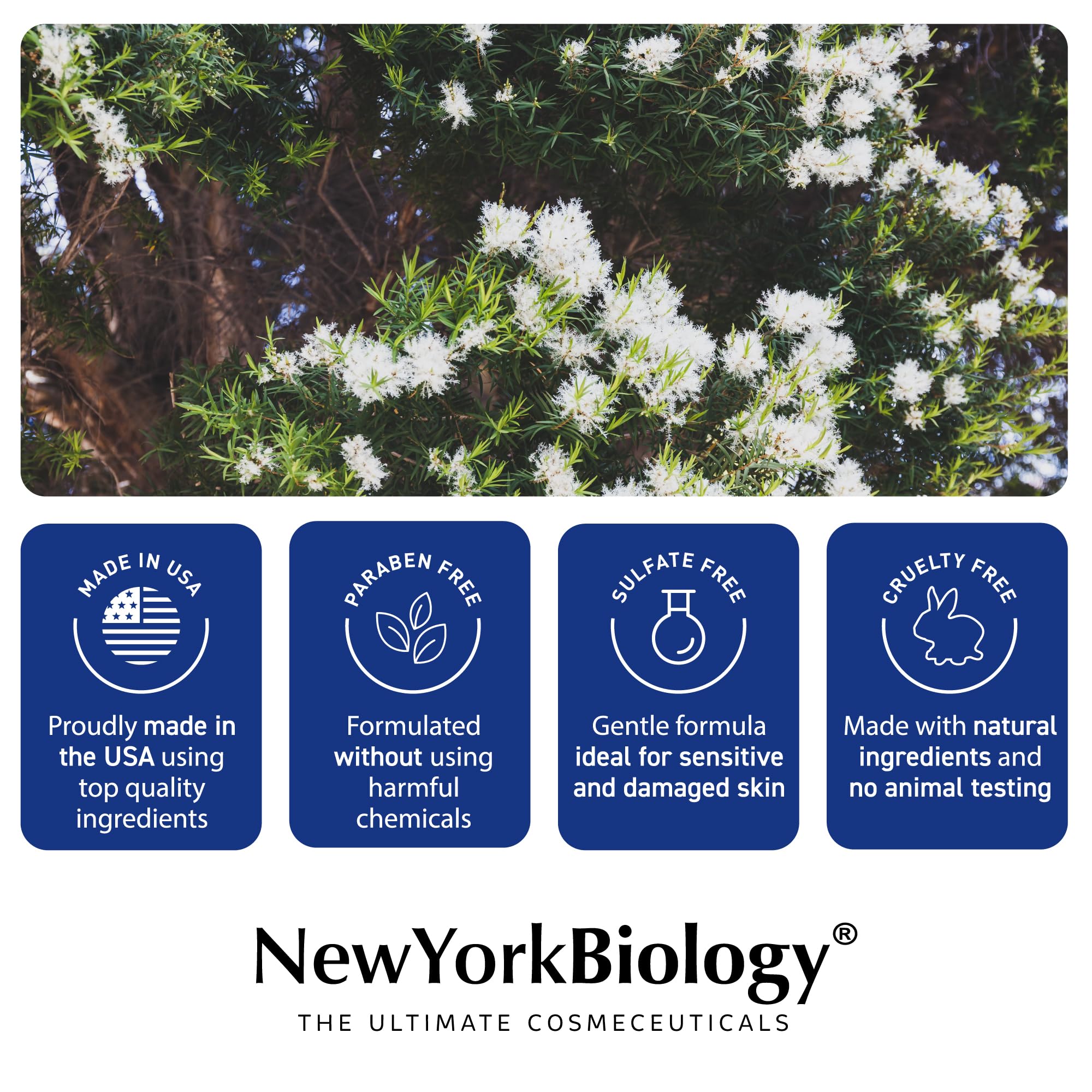 New York Biology Tea Tree Mint Envase practico y libre de crueldad