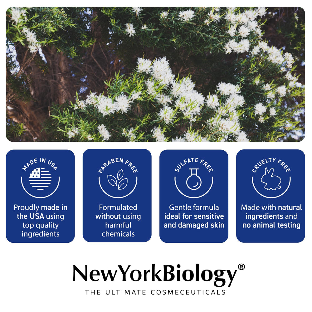 New York Biology Tea Tree Mint Envase practico y libre de crueldad
