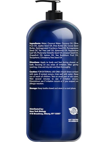 New York Biology Tea Tree Mint Textura cremosa, sensación refrescante al aplicar