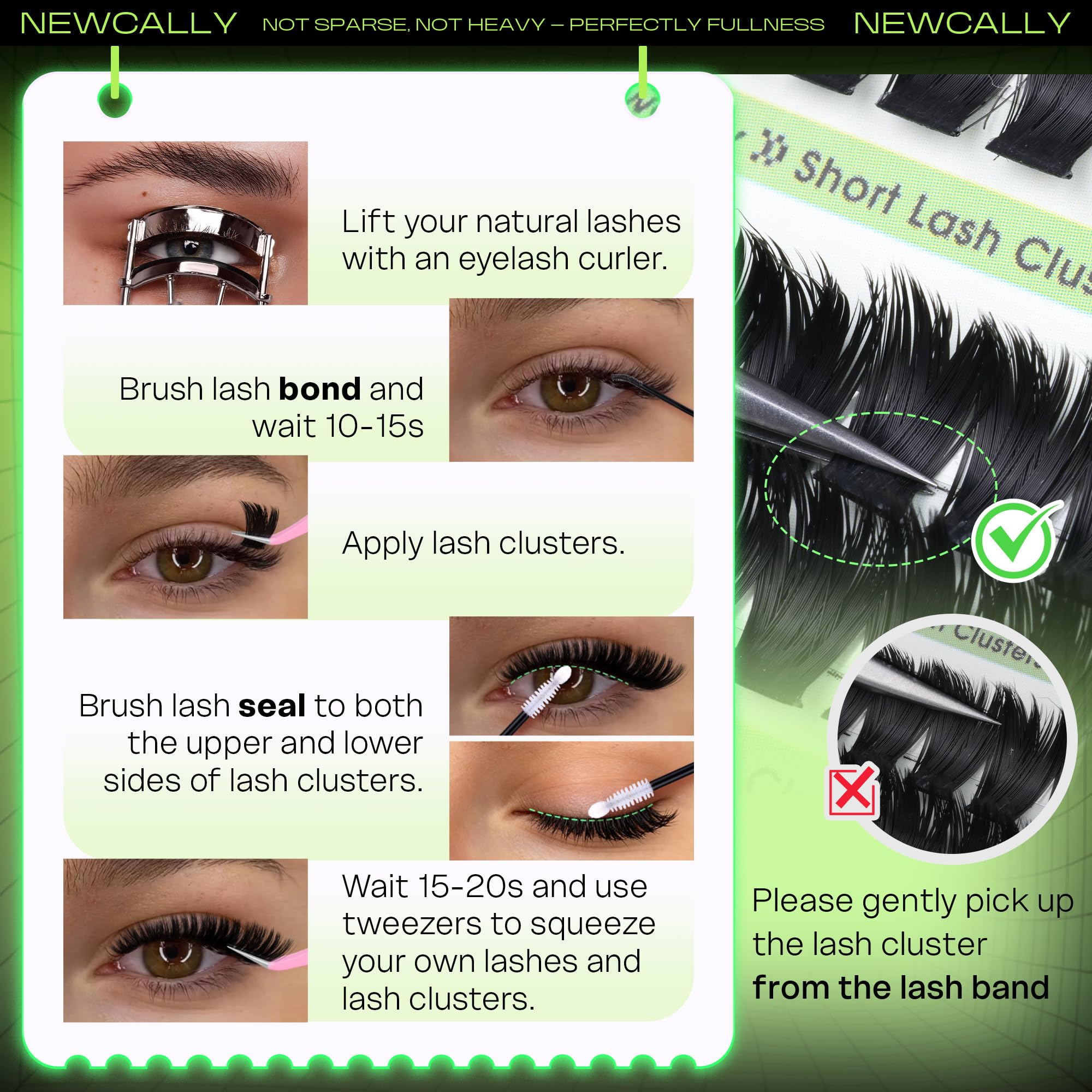 Newcally beginner-friendly lashes ideal for first-time wearers.