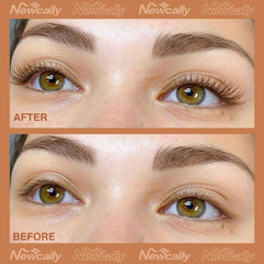 Newcally Brown Lashes C-curly shape boosts eye definition
