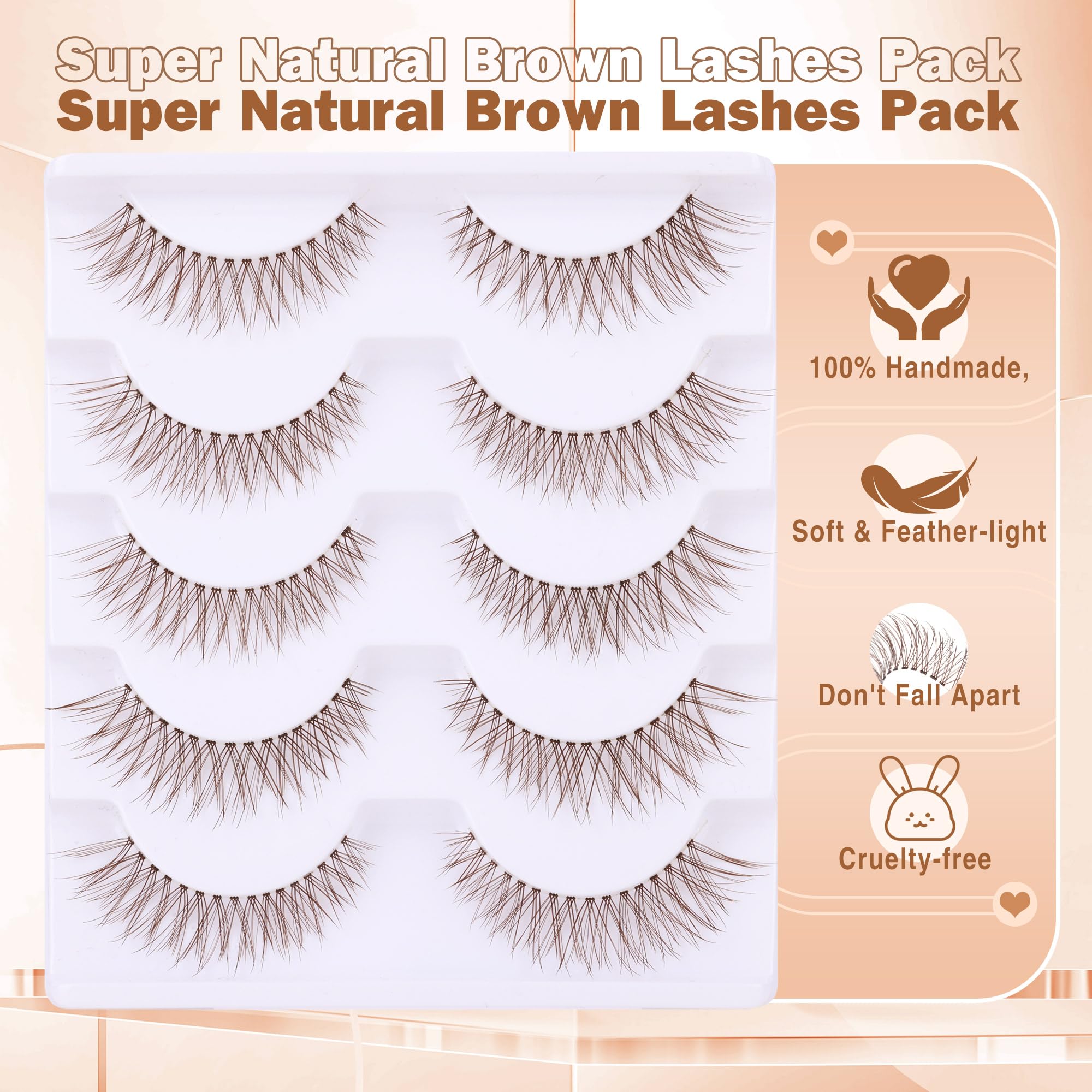 Newcally Faux Mink Lashes wispy design adds lightweight volume