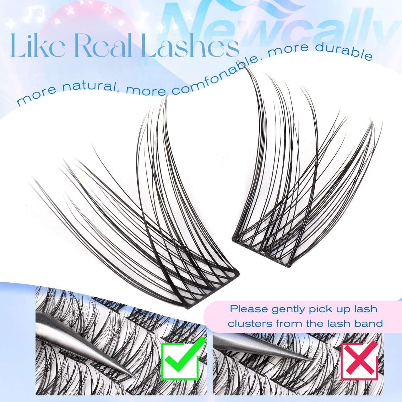 Newcally C-curly clusters create lively volume from any angle.