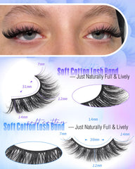 Newcally Cat Eyes Wispy Lashes vegan fibers for cruelty-free beauty
