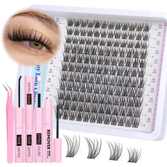 Newcally cluster eyelash extensions kit offers a natural look for everyday wear.