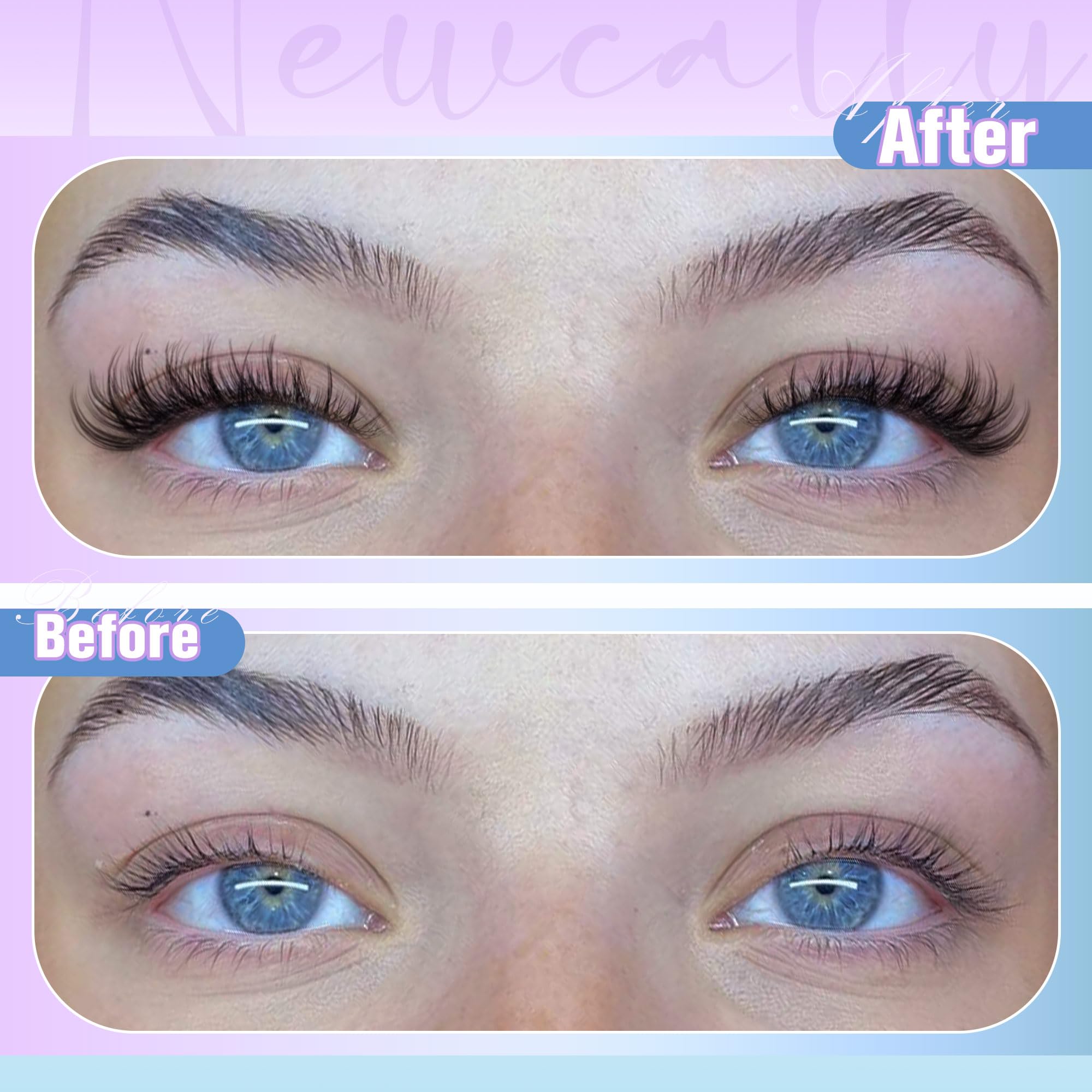 Newcally c-curly lash cluster band for comfort and lift