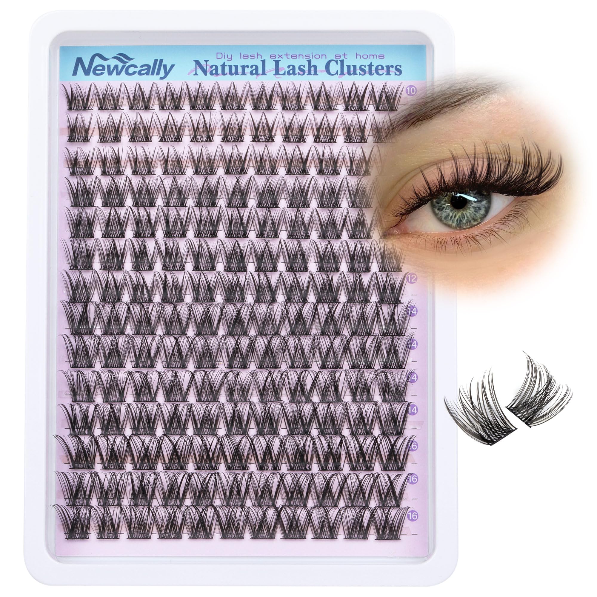 Newcally cluster lashes wispy natural look for daily wear