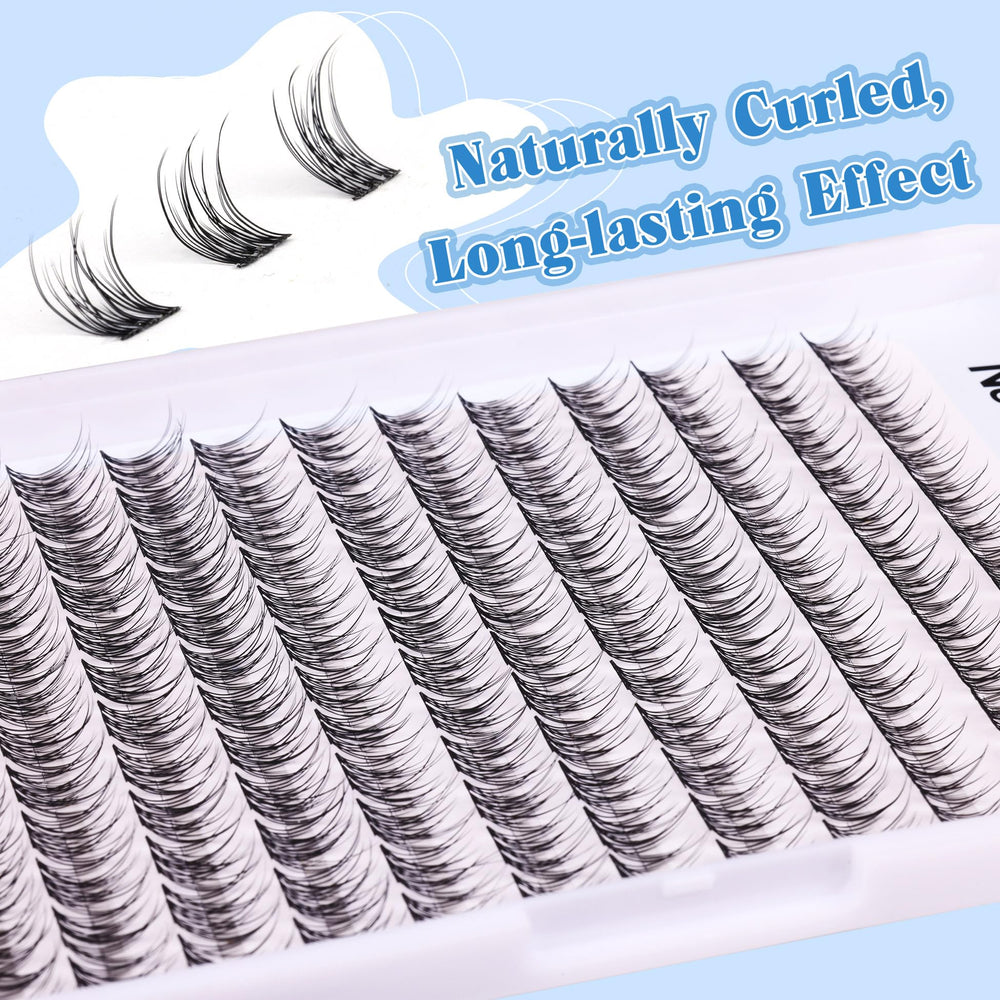 Newcally cross-design lash clusters deliver fuller lashes without heaviness.