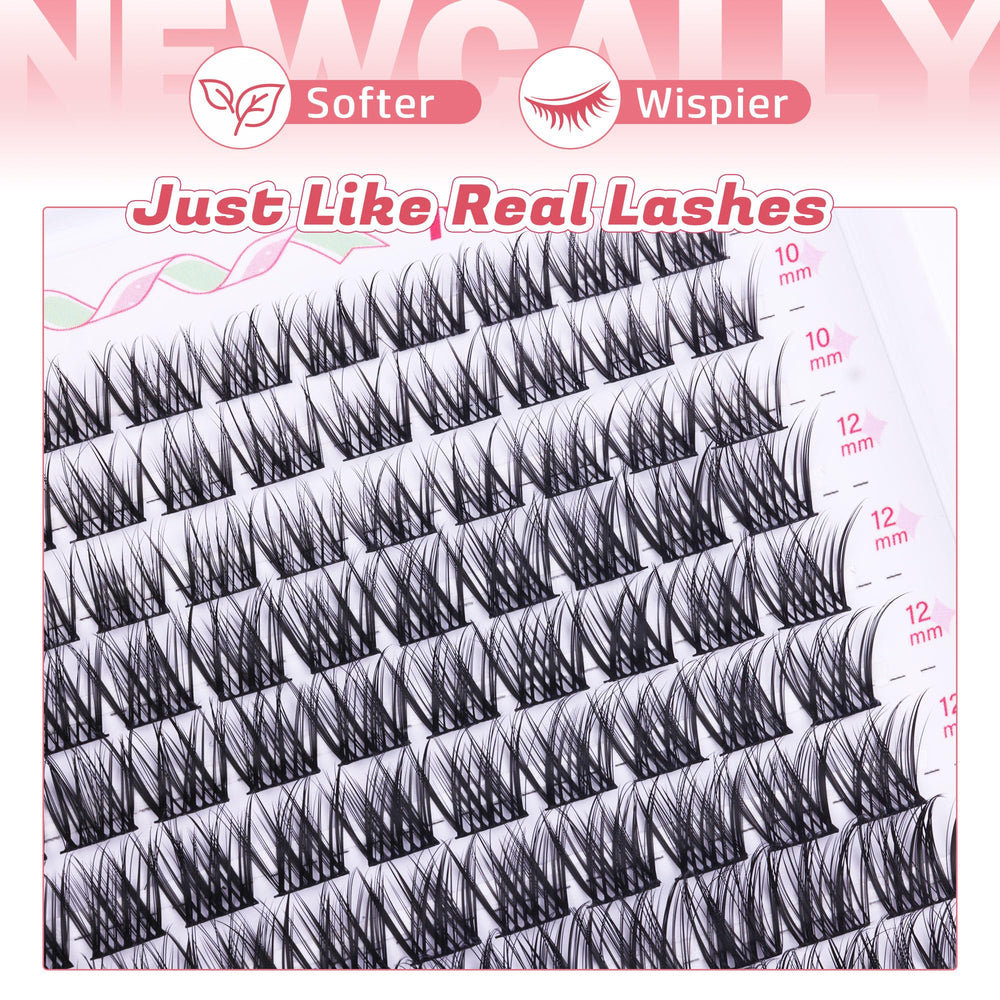 Newcally Curved lash band close-up highlights fit and comfort