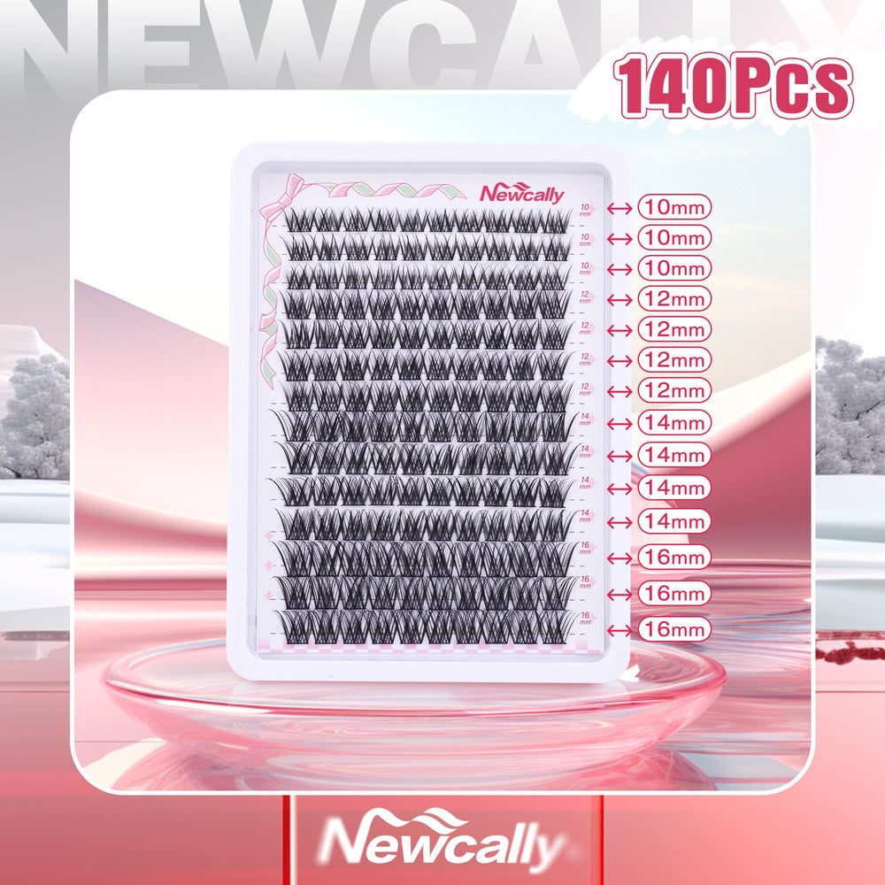 Newcally DIY lash extension look on eye demonstrates easy at-home application