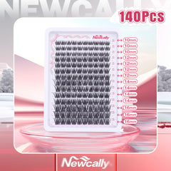 Newcally DIY lash extension look on eye demonstrates easy at-home application