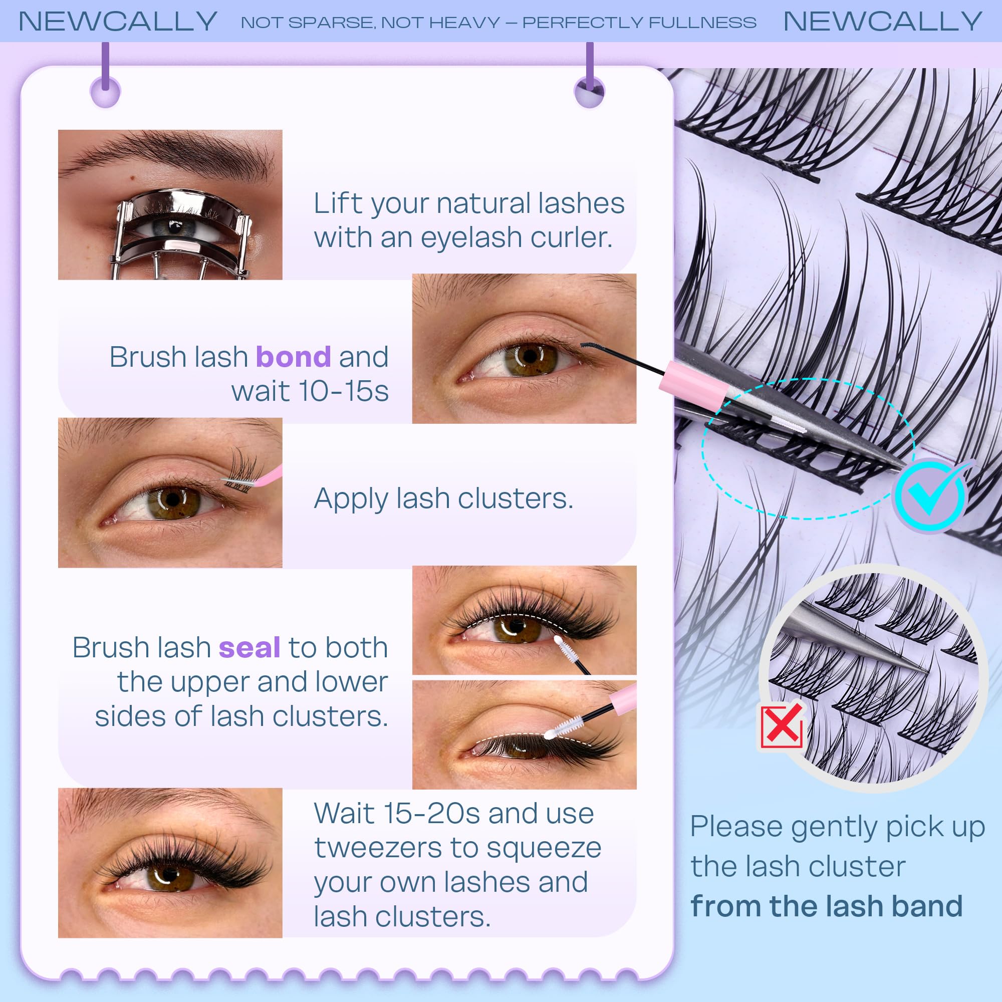 Newcally DIY lash extensions at home for quick beauty routines