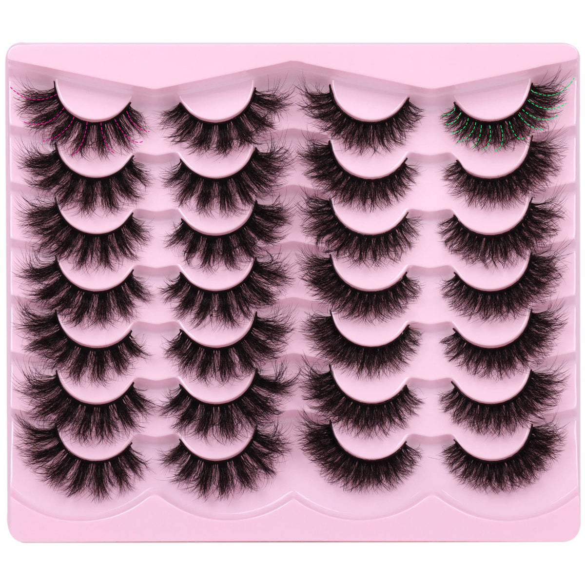 Newcally false eyelashes Thick volume wispy 8D for dramatic daily wear.