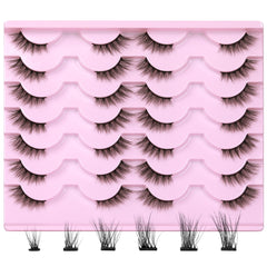 Newcally half lashes mink for a natural cat-eye with subtle 3D volume