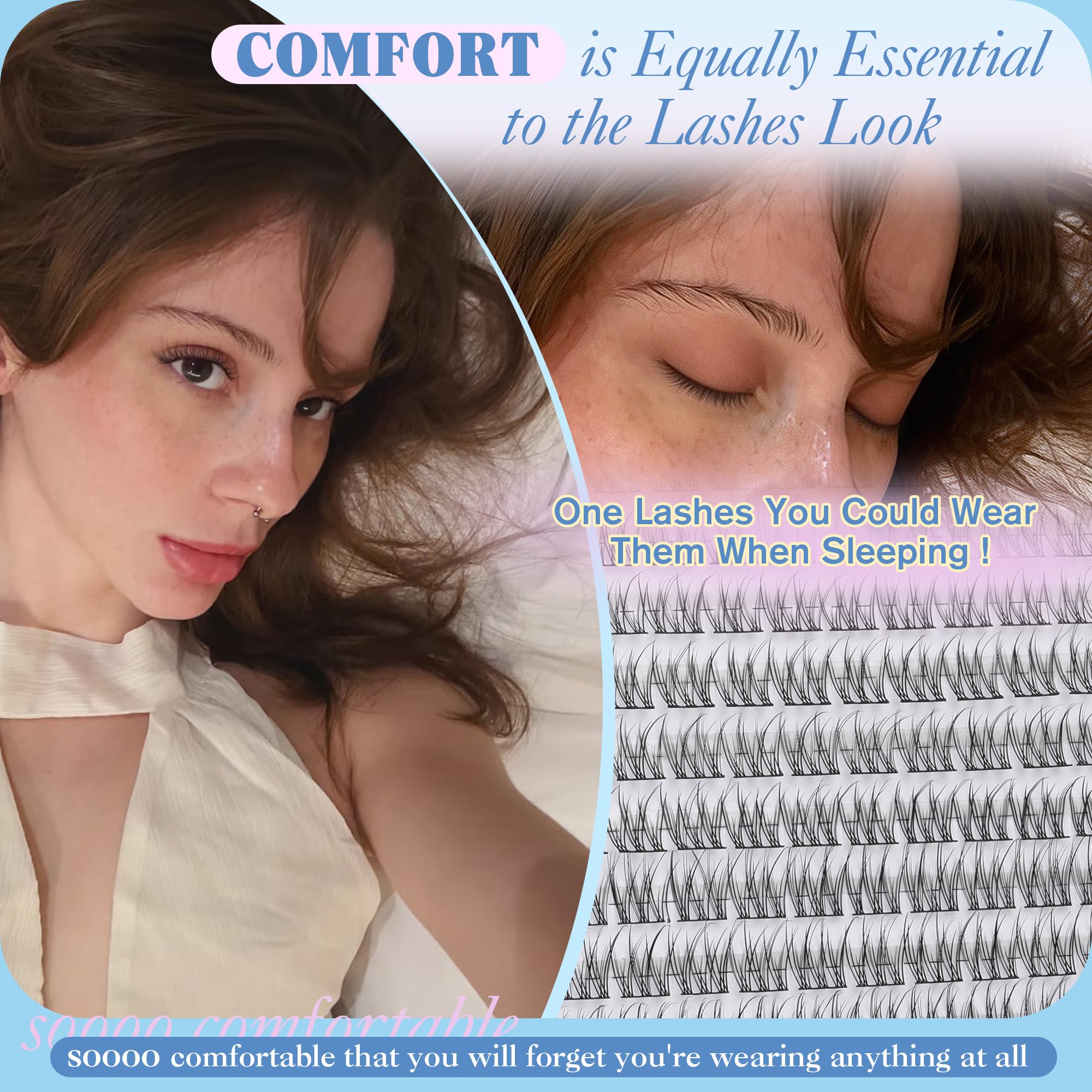 Newcally lash remover included for gentle cleanup after application.