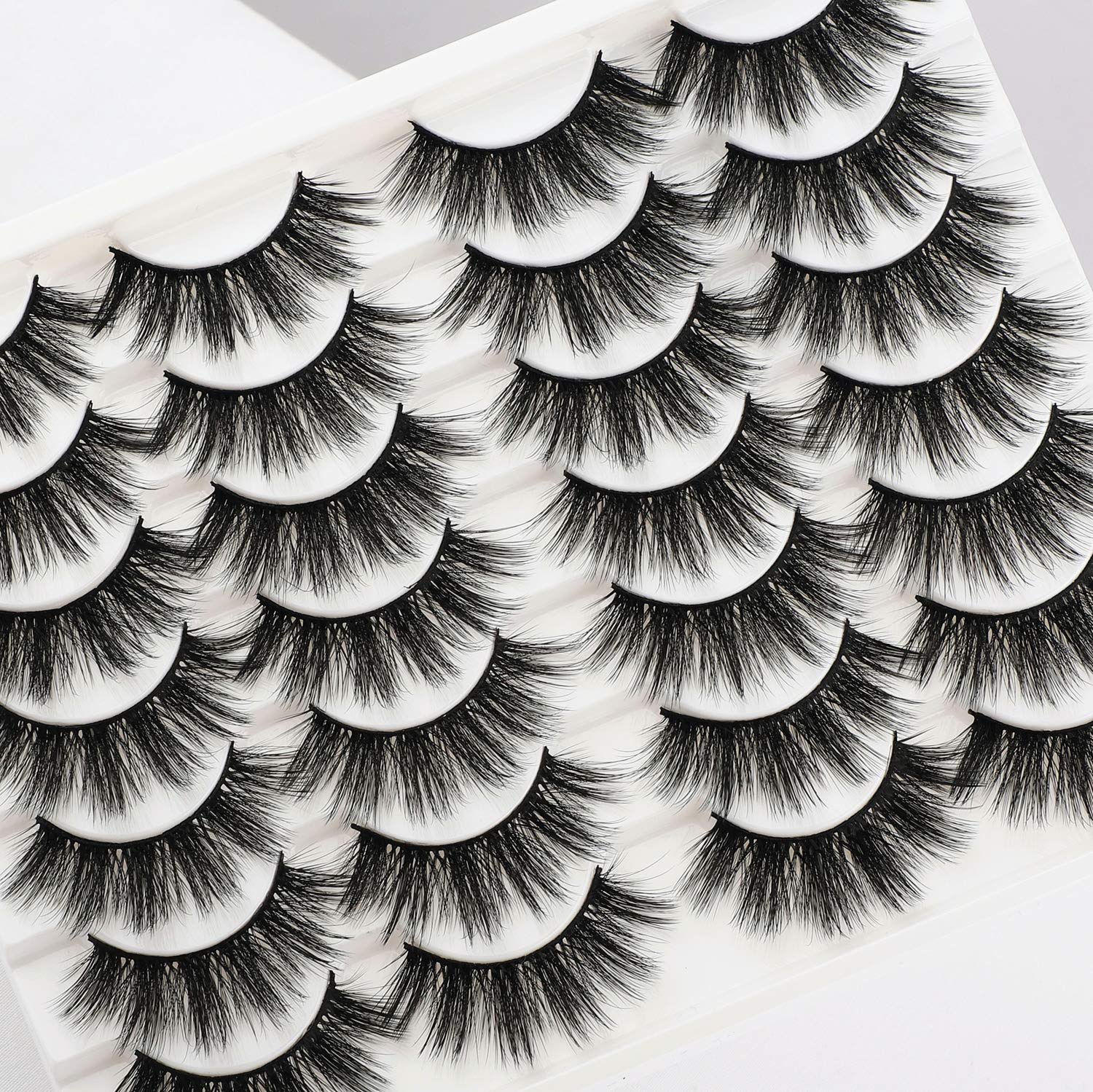 Newcally Lashes thick volume 20mm lashes create fuller lash line and defined gaze