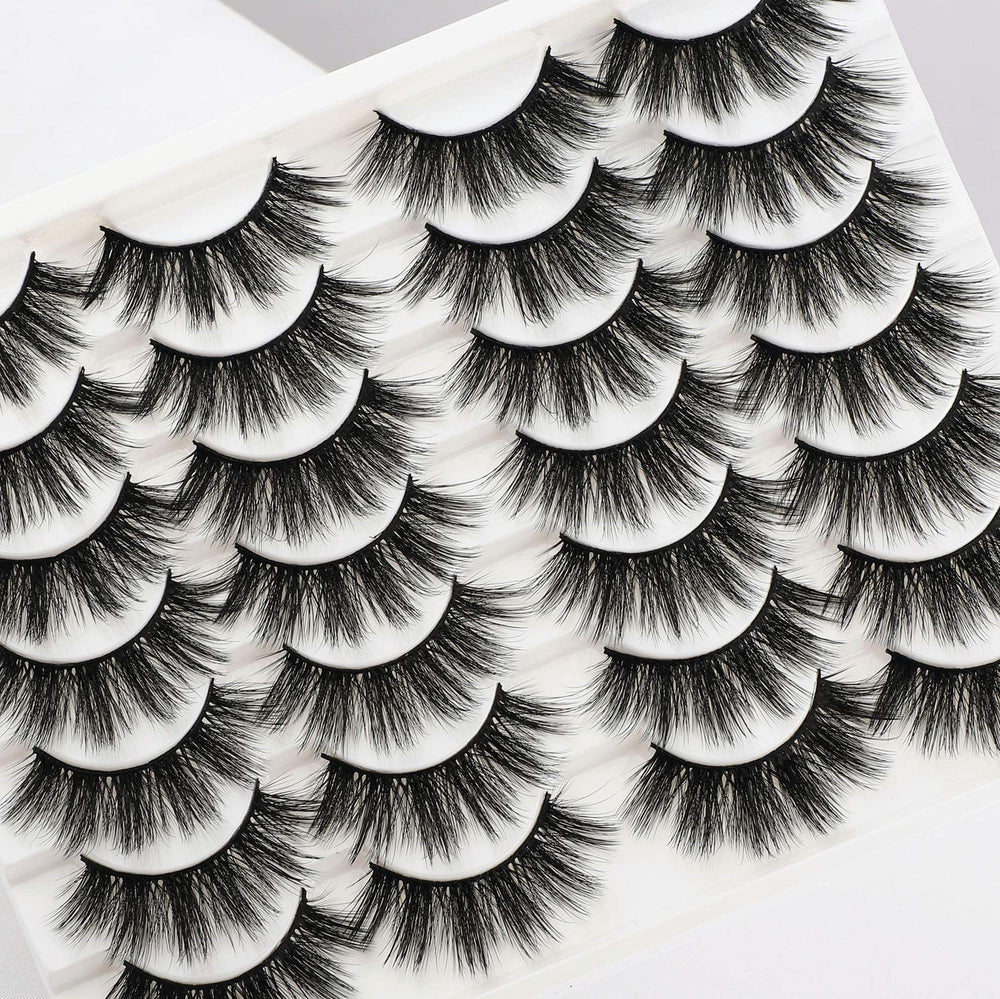 Newcally Lashes thick volume 20mm lashes create fuller lash line and defined gaze
