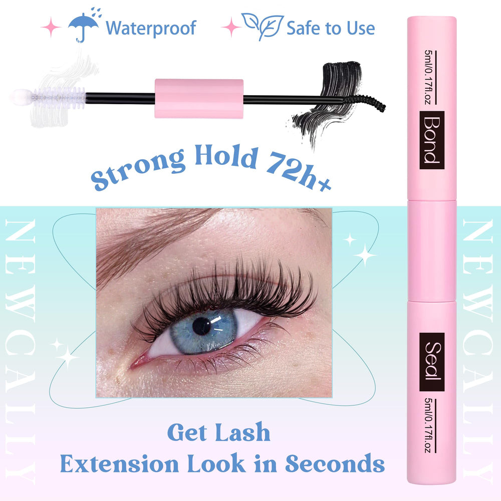 Newcally long-lasting hold adhesive—keeps clusters in place for hours.