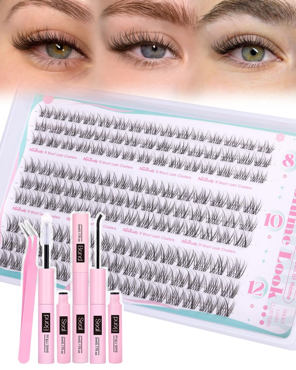 Newcally natural flutter closeup demonstrates diffused look.