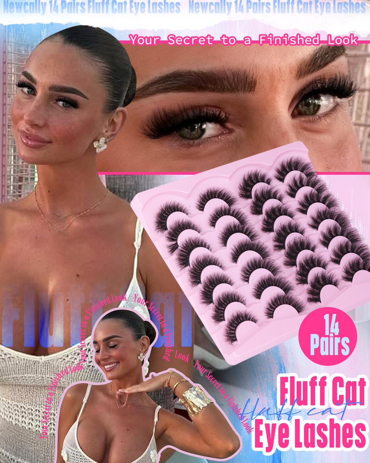 Newcally reusable lashes up to 10 wears with proper care.
