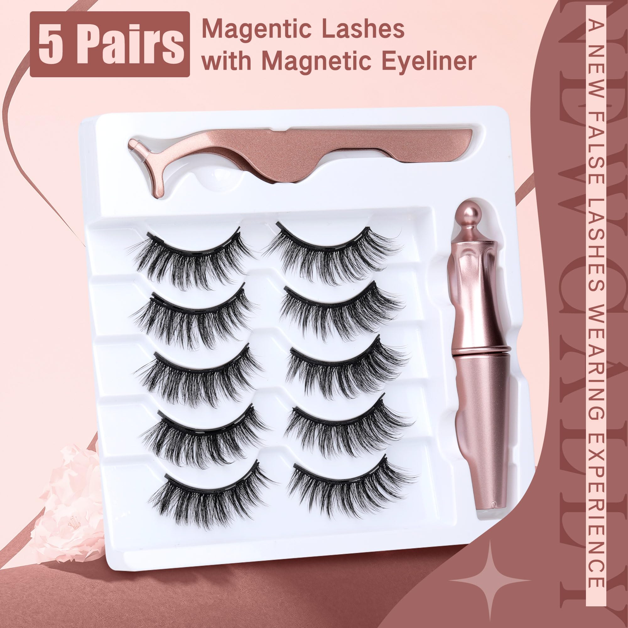 Newcally included tweezers help precise, confident application.
