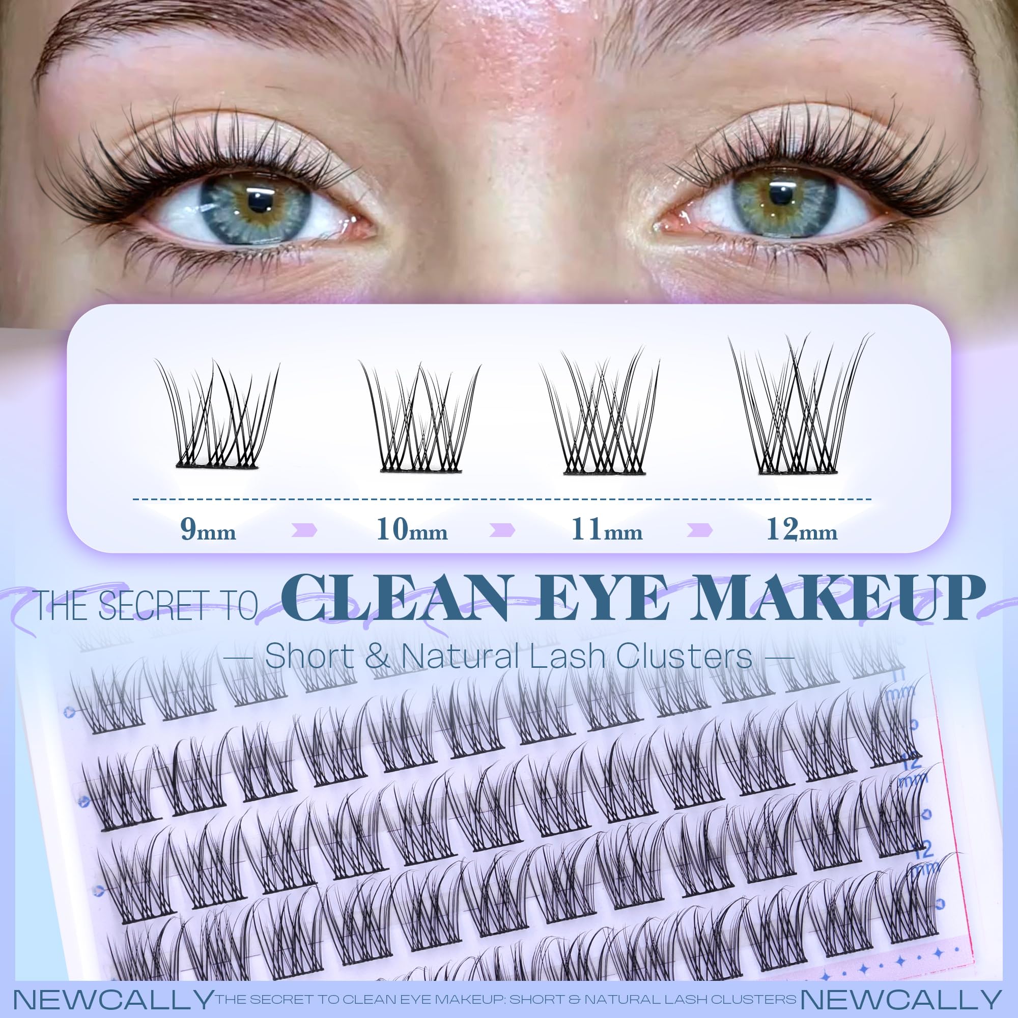 Newcally ultra-thin lash band makes application easy and comfortable all day
