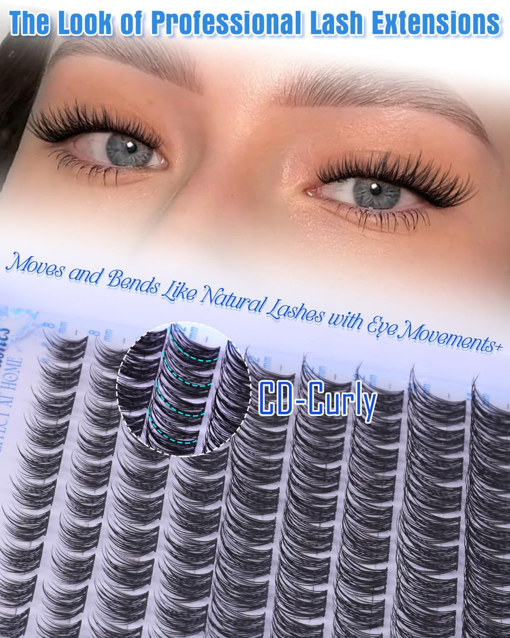 Newcally ultra-thin lash band ensures comfortable wear and clean lines.
