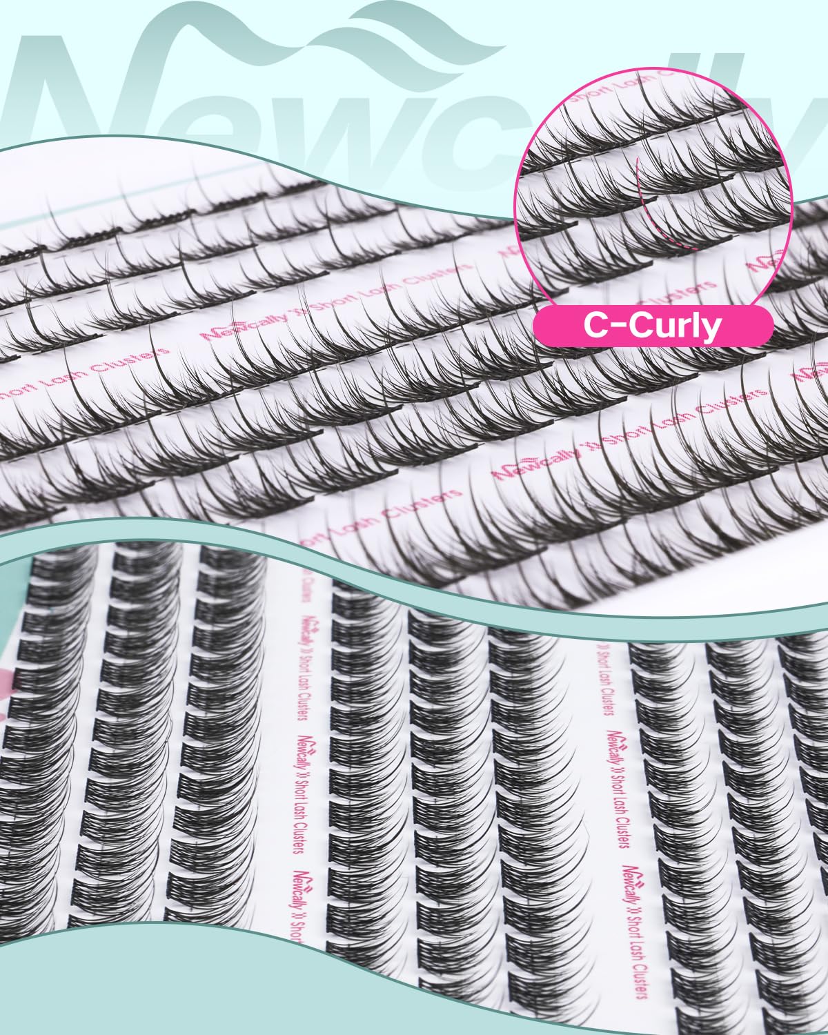 Newcally ultra-thin lash band for comfortable, secure wear