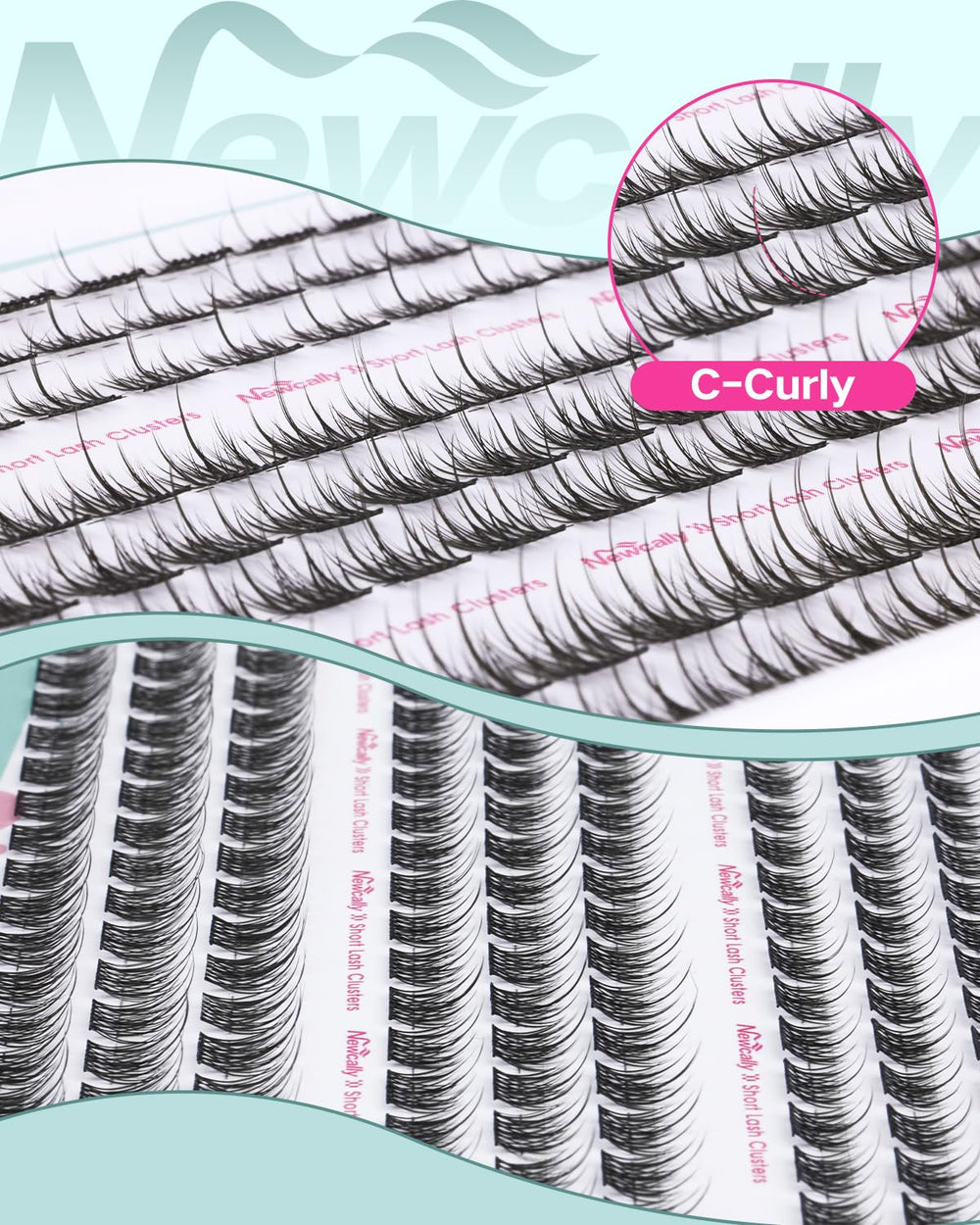 Newcally ultra-thin lash band for comfortable, secure wear