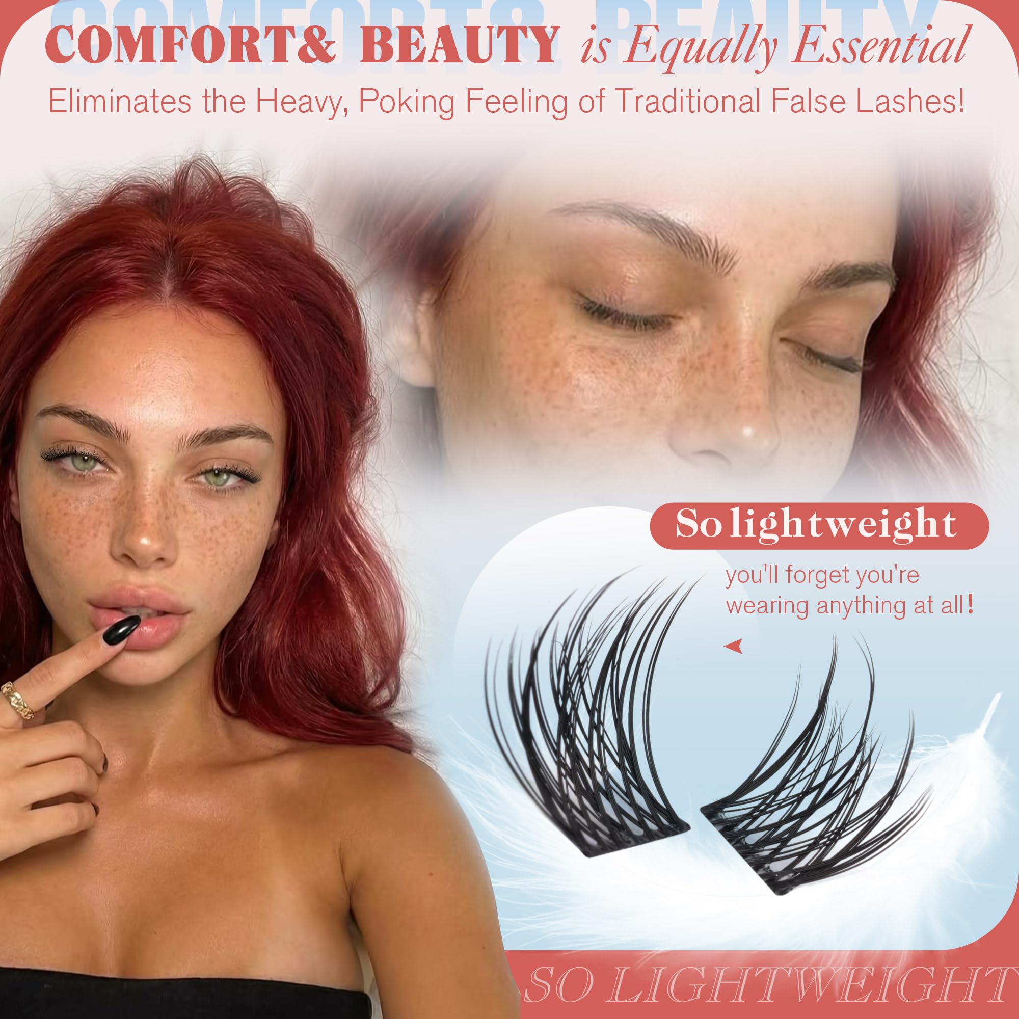 Newcally ultra-thin lash band improves application and comfort.