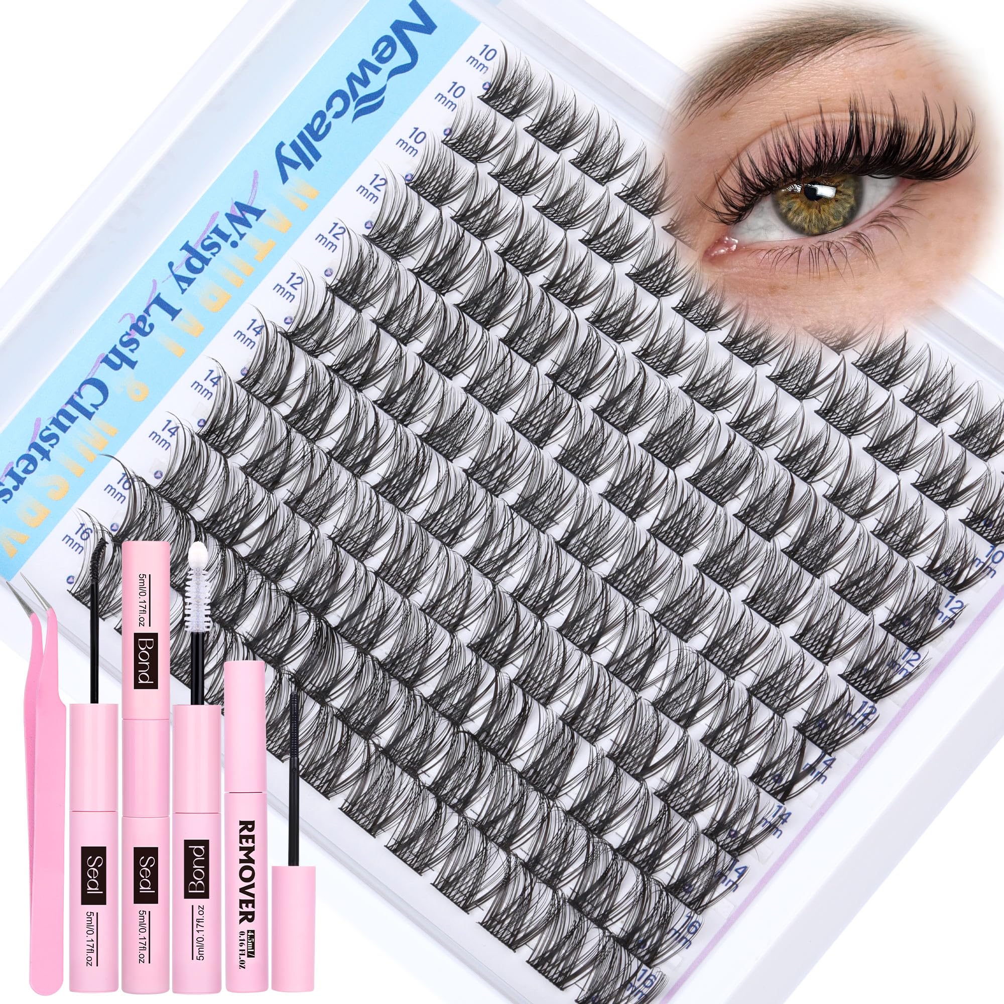 Newcally Wispy Lash Clusters Kit packaging for at-home lash upgrades.