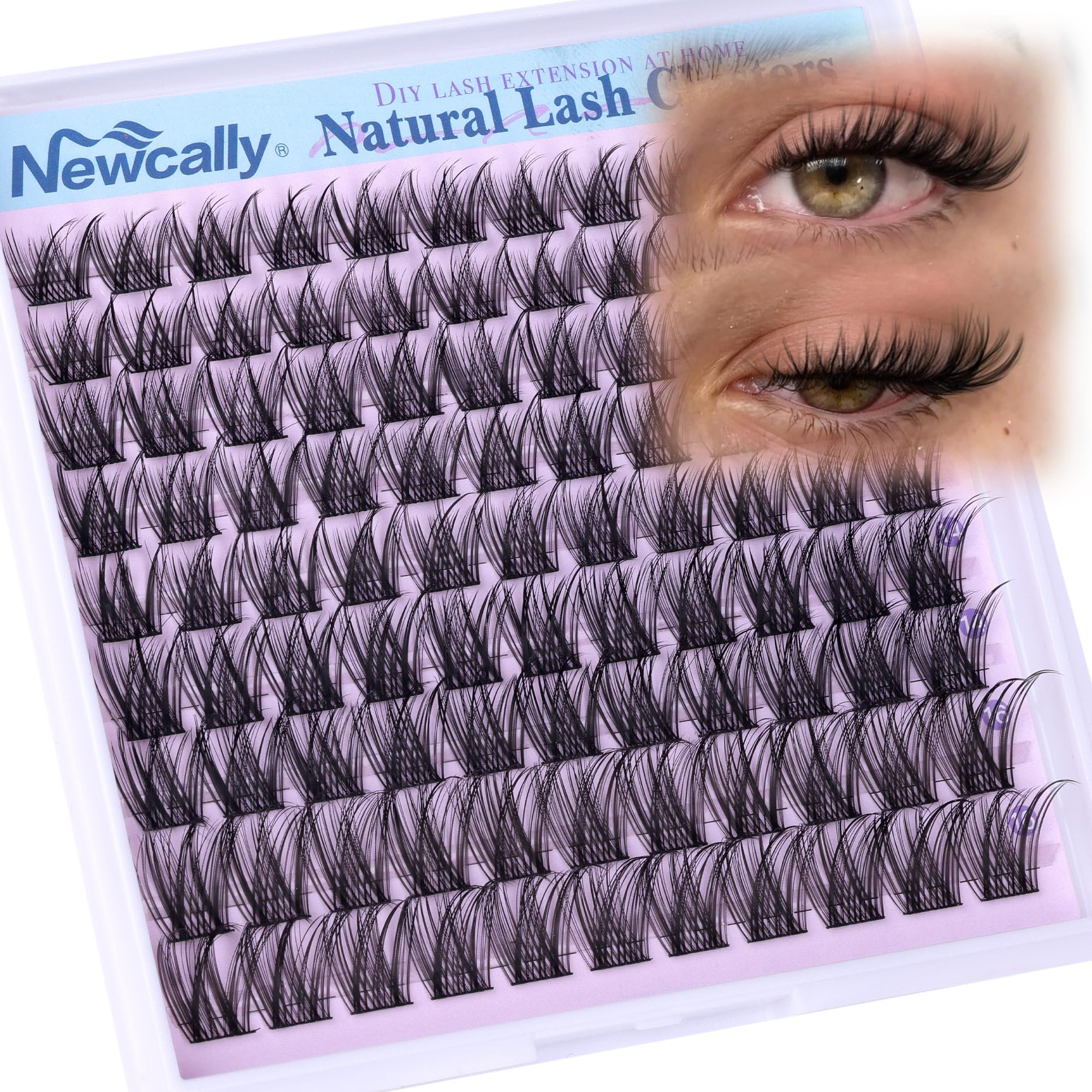 Newcally wispy lash clusters offer natural flutter for everyday elegance