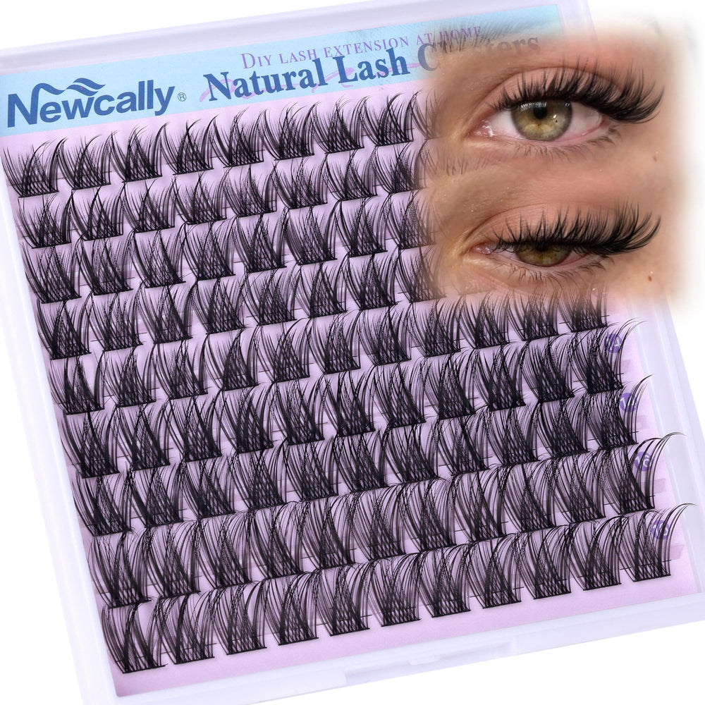 Newcally wispy lash clusters offer natural flutter for everyday elegance