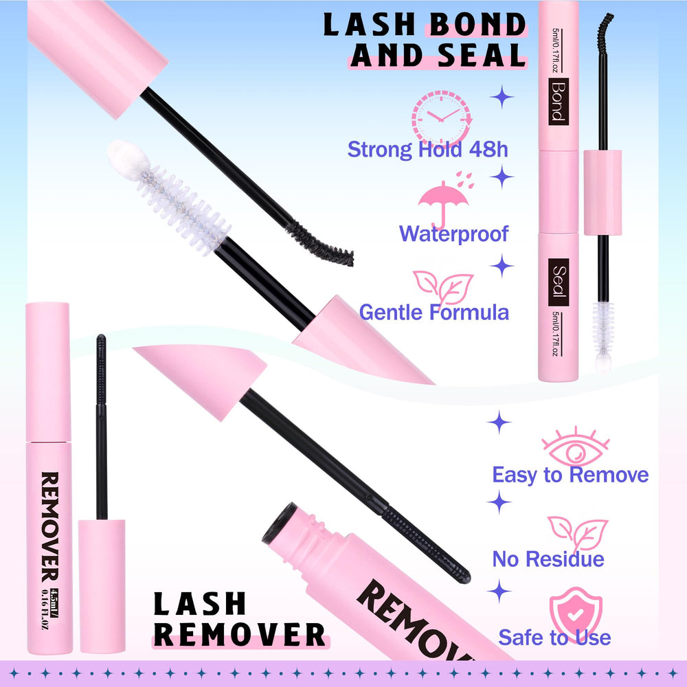 Newcally Wispy Lash Clusters tweezers for precise placement.