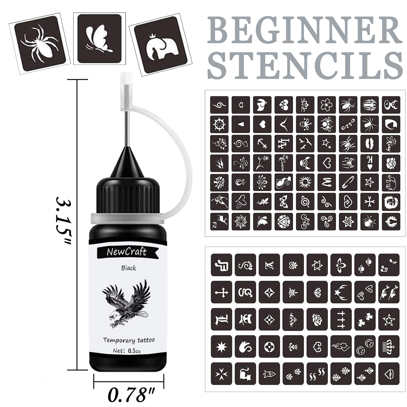 NewCraft 103-pattern stencil set for adults and teens