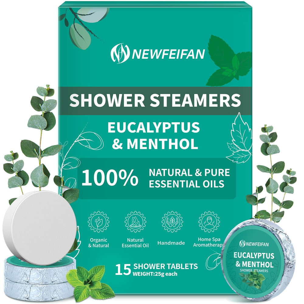 NEWFEIFAN bombas de ducha aromaterapia con eucalipto para relajación diaria.