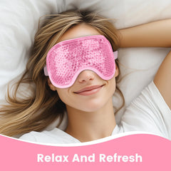 NEWGO cooling gel eye mask adjustable strap ensures secure, comfortable wear.