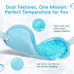 NEWGO dual-sided mask with plush side for comfort and plastic side for stronger cooling