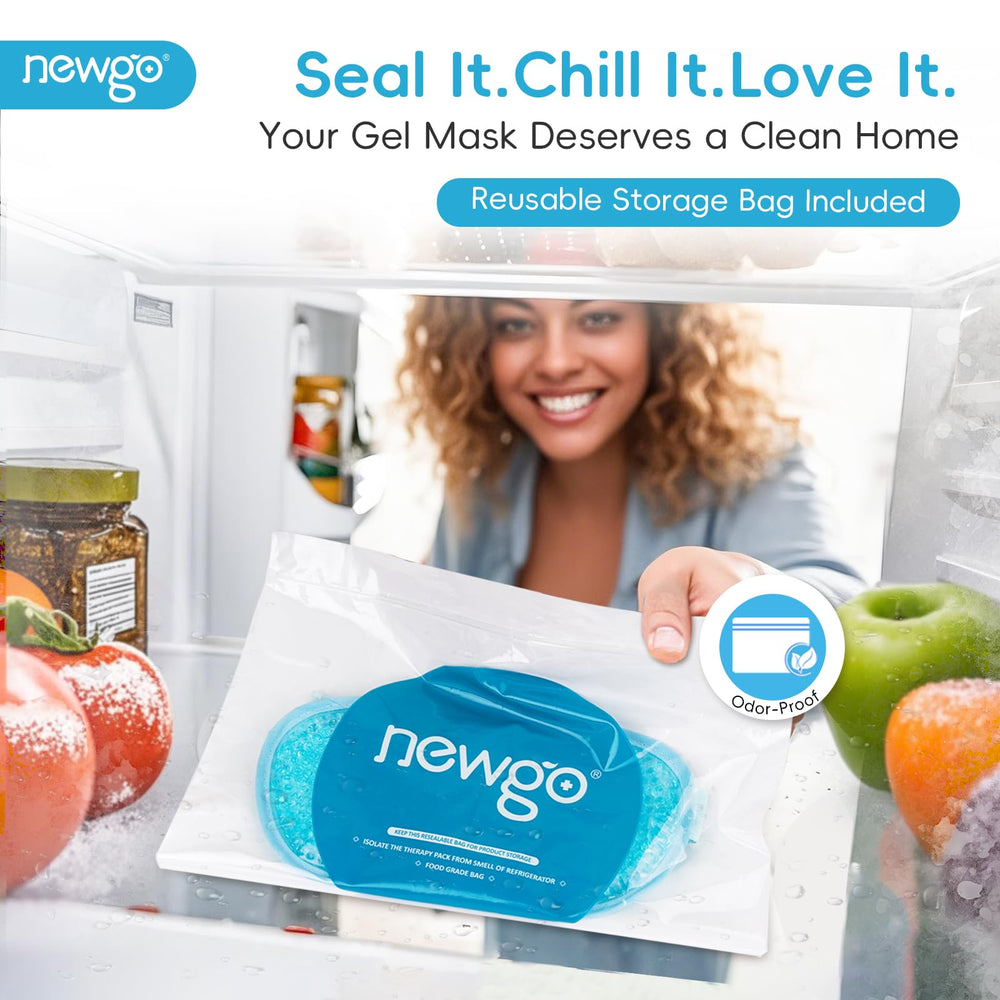 NEWGO cooling eye mask is travel-friendly and reusable for on the go