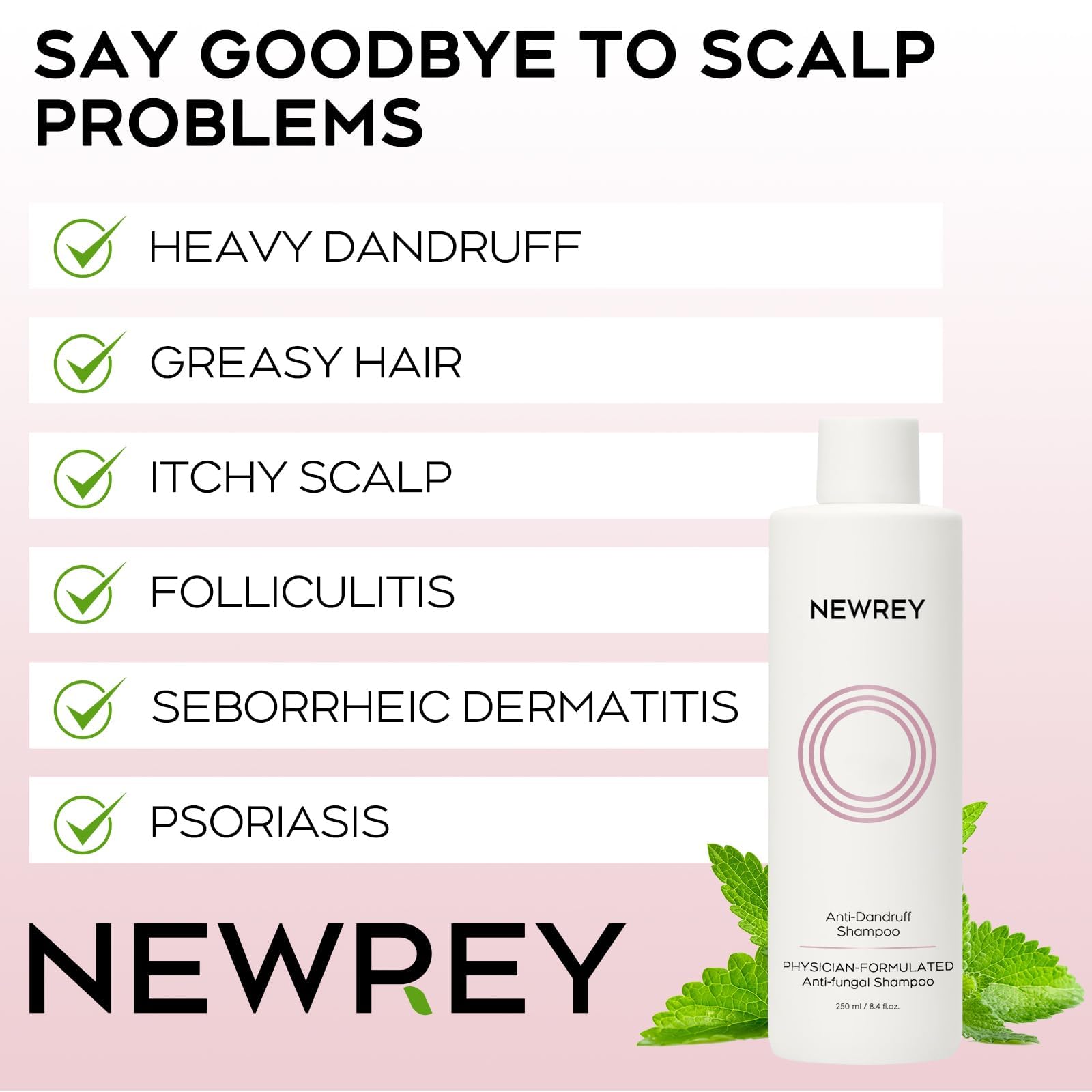 NEWREY anti-fungal shampoo lather demonstrates thorough cleansing for sensitive scalps