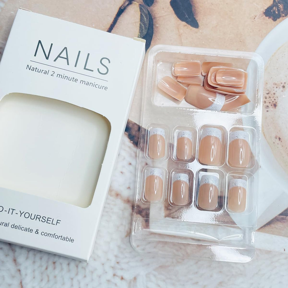 Uñas NEWSPIED Frances Tip blanco, look elegante para diario y eventos