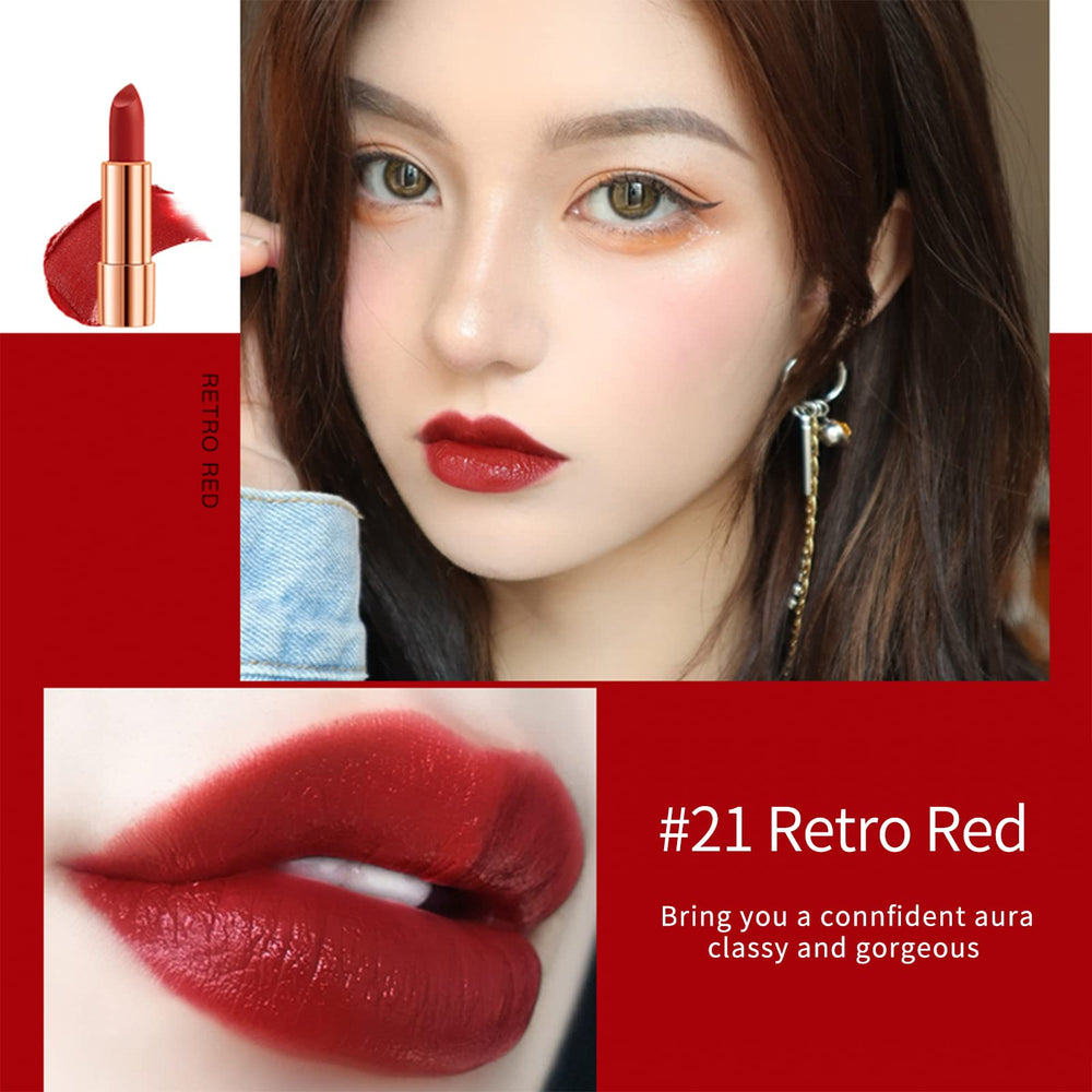 Newvenper barra de labios mate tono burgundia para looks nocturnos