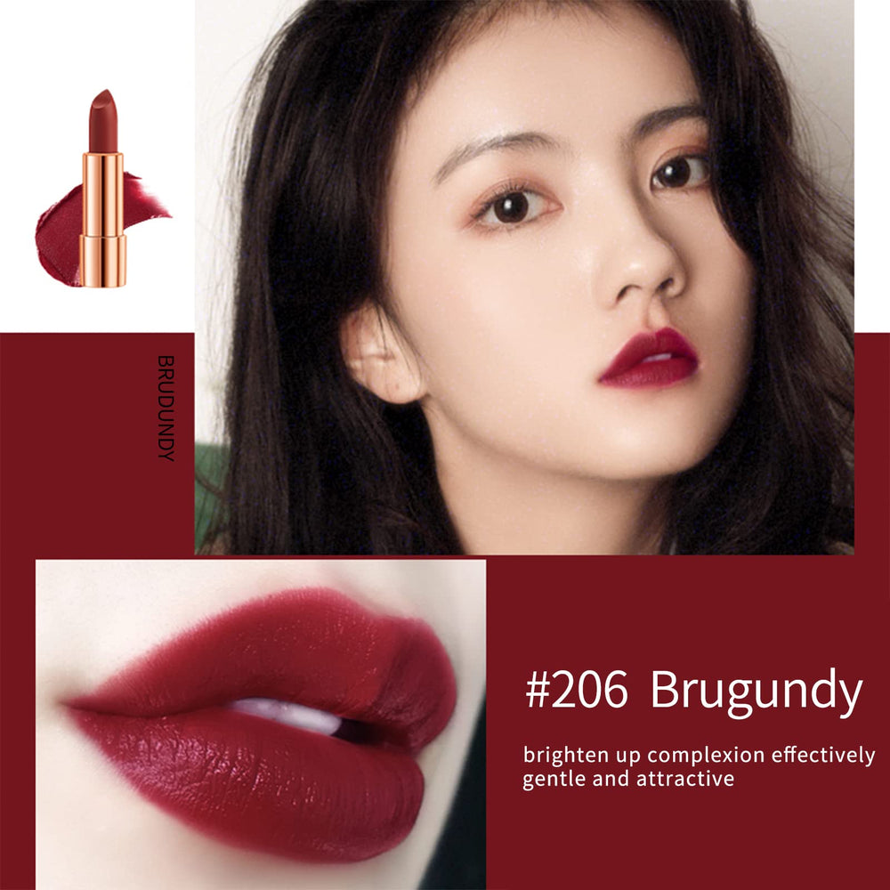 Newvenper barra de labios mate tono rojo retro para uso diario