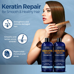 Conjunto Nexon Botanics keratina en empaque, cuidado completo para cabello dañado